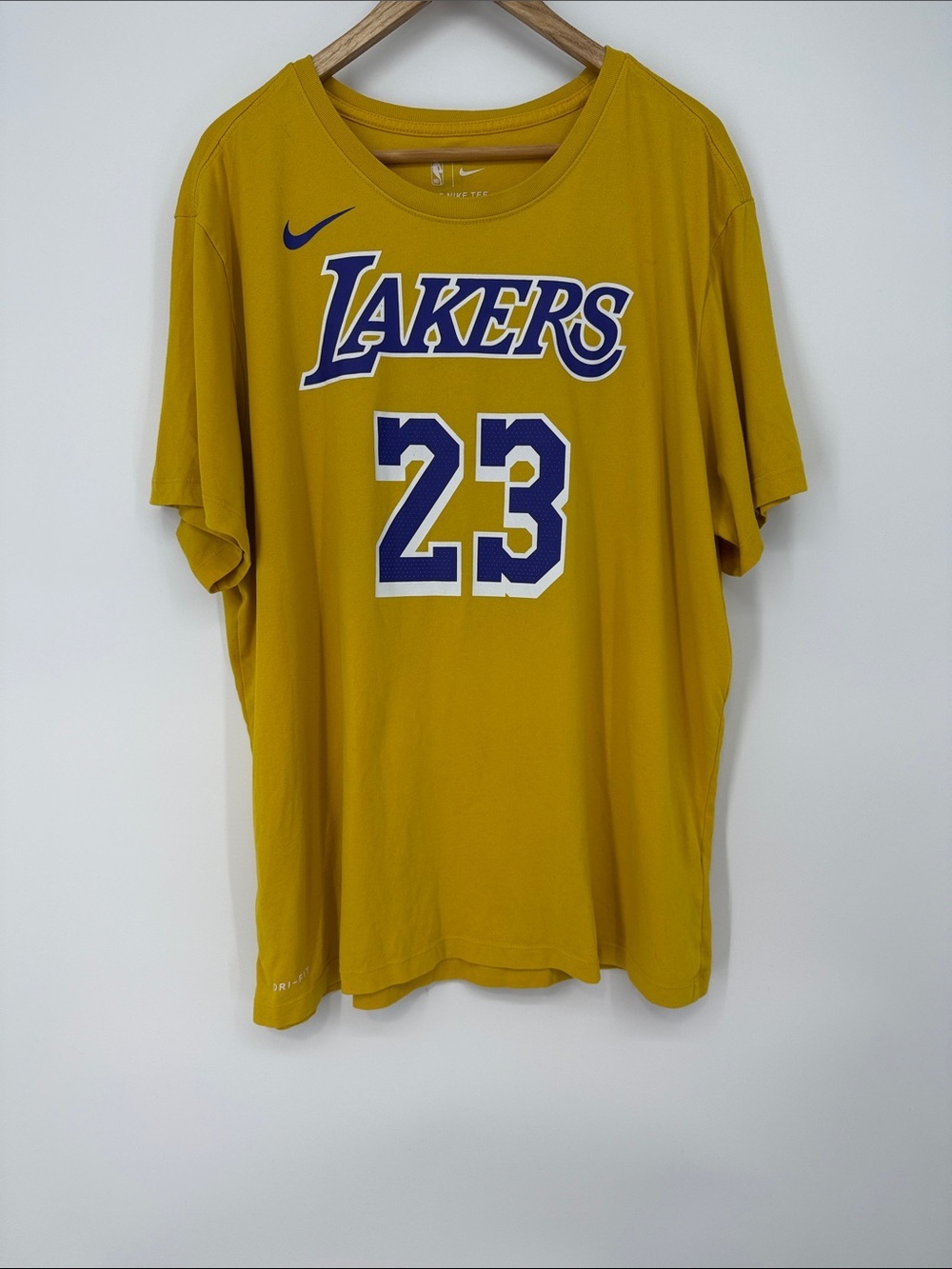 Nike Gold Lakers #23 Short Sleeve Tee